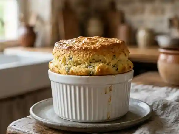 Soufflé au Roquefort aérien et fondant - Photo de présentation