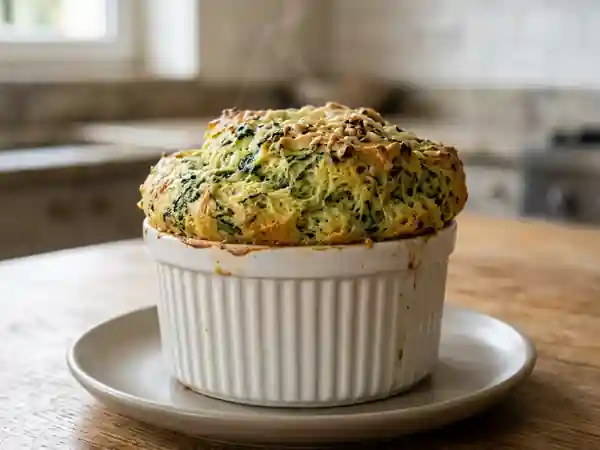 Soufflé aux épinards léger et savoureux - Photo de présentation