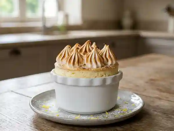 Soufflé glacé au citron meringué : dessert frais et aérien - Photo de présentation