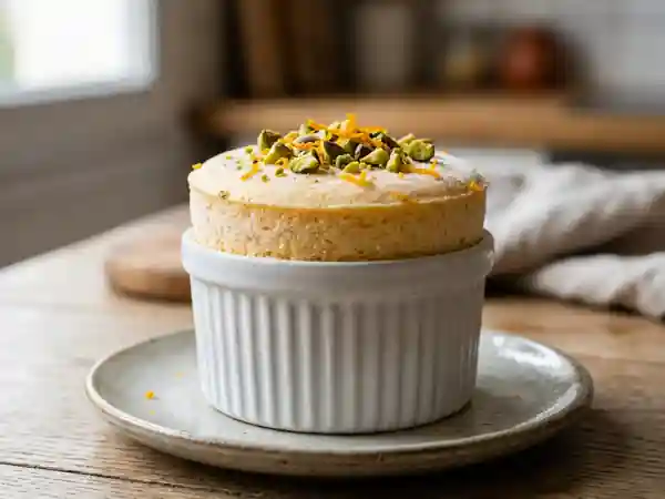 Soufflé glacé aux clémentines et pistaches : dessert frais et gourmand - Photo de présentation