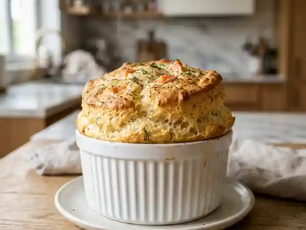 Soufflé léger au saumon frais : recette facile et gourmande - Photo de présentation