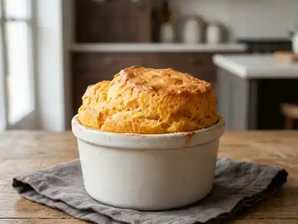 Soufflé aérien aux carottes et pomme de terre - Photo de présentation