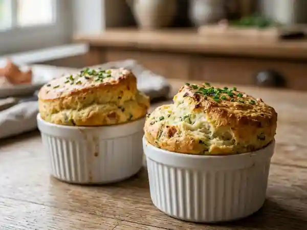 Soufflés de sole aériens à la ciboulette - Photo de présentation