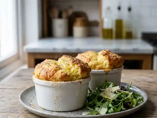 Soufflés aériens à la purée muscadée - Photo de présentation