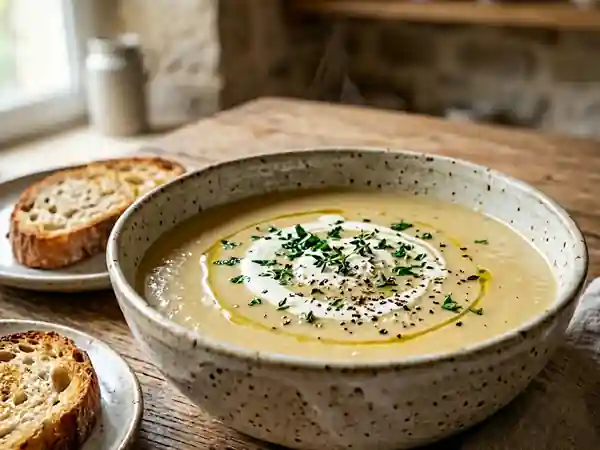 Soupe à l'ail onctueuse et réconfortante - Photo de présentation