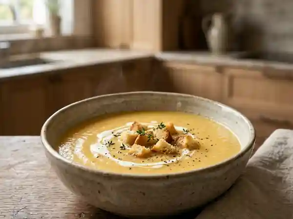 Soupe onctueuse aux pommes et cidre brut - Photo de présentation