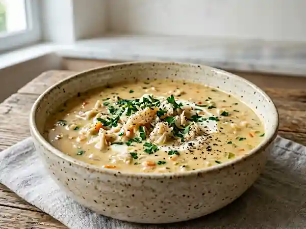Soupe de crabe onctueuse aux saveurs marines - Photo de présentation