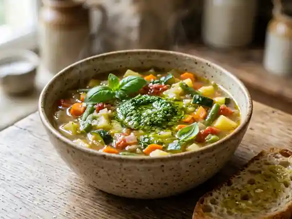 Soupe au Pistou Fondante et Basilic Frais - Photo de présentation