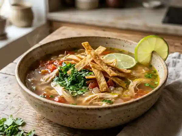 Sopa de Lima au Poulet et Citron Vert - Photo de présentation