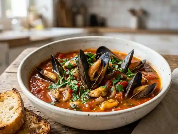 Zuppa di Cozze : Moules charnues à la tomate - Photo de présentation