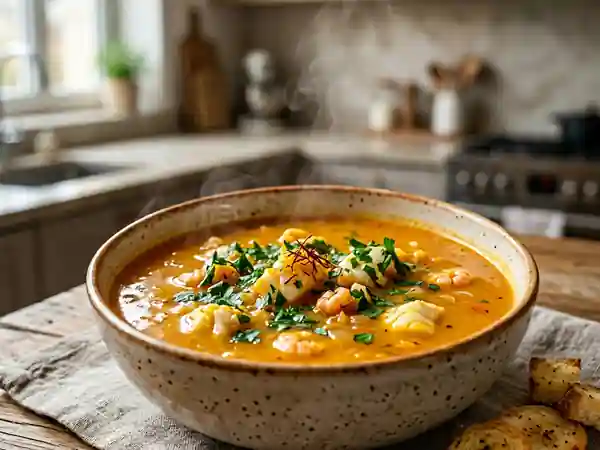Soupe marine safranée et onctueuse - Photo de présentation