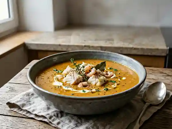 Velouté de poissons de Loire et crevettes - Photo de présentation