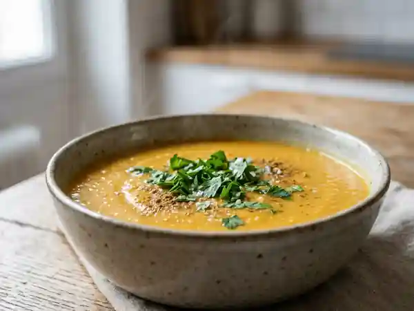 Soupe Égyptienne de Lentilles au Cumin : Recette Authentique et Réconfortante - Photo de présentation