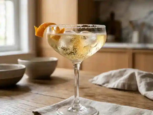 Soupe festive au Champagne : cocktail pétillant et raffiné - Photo de présentation