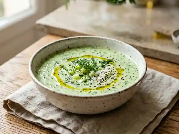 Soupe fraîche au concombre facile et rapide - Photo de présentation