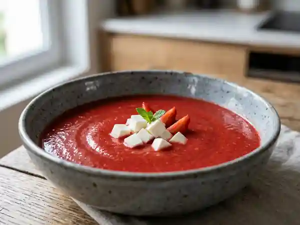 Soupe fraîche de fraises au CARRÉ SALADE, une douceur fruitée et légère - Photo de présentation