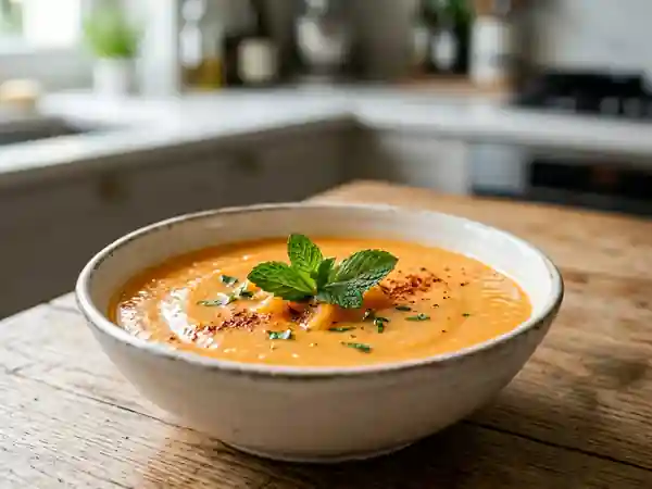 Soupe de melon givrée au piment doux - Photo de présentation