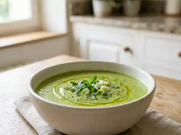 Velouté Glacé Courgette, Concombre & Menthe - Photo de présentation