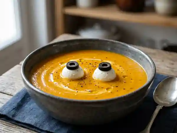 Soupe Halloween aux yeux effrayants : recette originale et gourmande - Photo de présentation