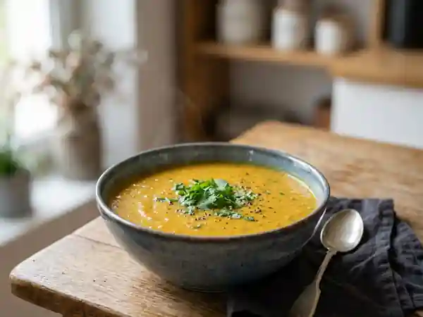 Soupe Indienne Épicée aux Légumes et Lentilles - Photo de présentation