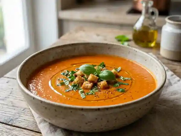 Velouté fondant tomate et carotte - Photo de présentation
