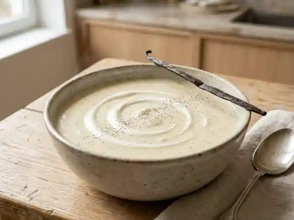 Crème soyeuse à la vanille infusée - Photo de présentation