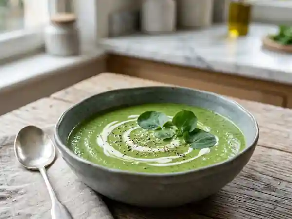 Velouté de cresson soyeux et poivré - Photo de présentation