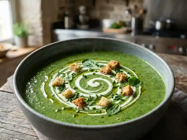 Velouté d'épinards soyeux à la crème - Photo de présentation