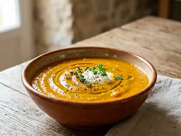 Velouté Rustique de Citrouille au Thym - Photo de présentation