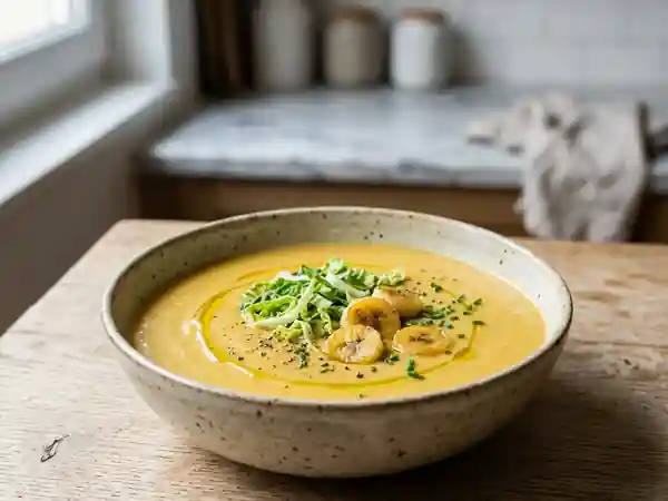Velouté crémeux banane et chou chinois - Photo de présentation