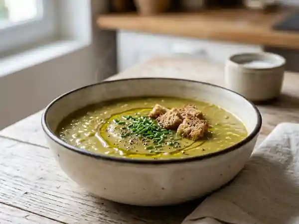 Soupe réconfortante de pois cassés maison - Photo de présentation