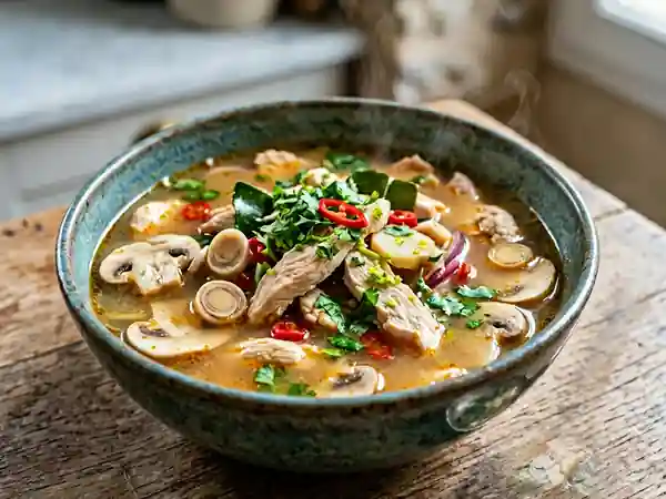 Bouillon thaï poulet, citronnelle et galanga - Photo de présentation