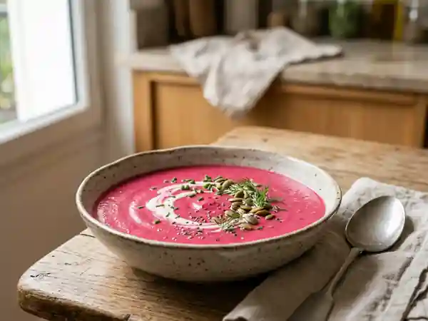 Soupe veloutée à la betterave rose : recette saine et gourmande - Photo de présentation