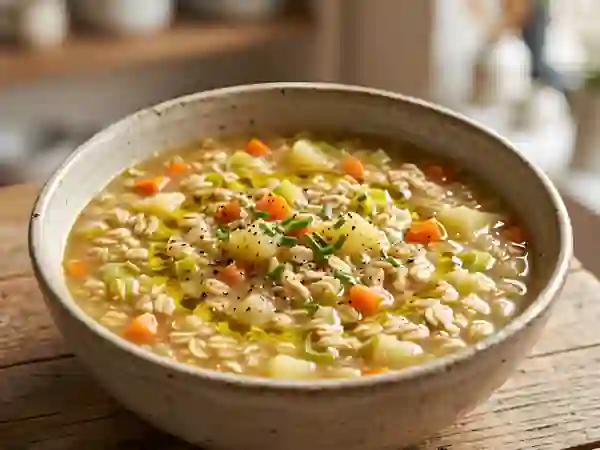 Soupe veloutée aux flocons d'avoine - Photo de présentation