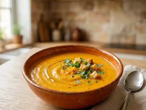 Soupe veloutée carottes et orange : recette vitaminée et facile - Photo de présentation