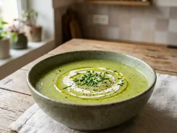 Velouté soyeux courgette et poireau - Photo de présentation