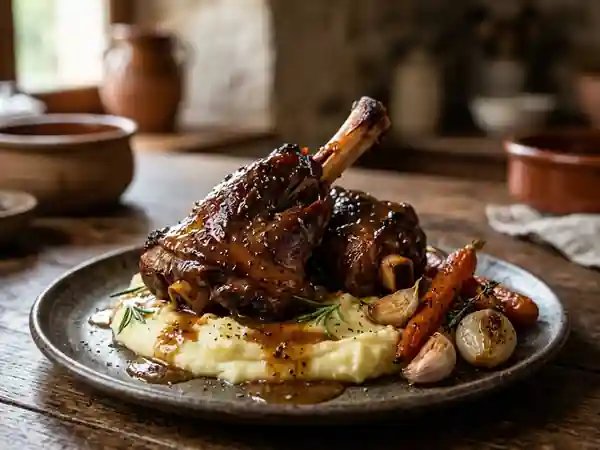 Souris d'agneau fondantes et laquées au miel - Photo de présentation