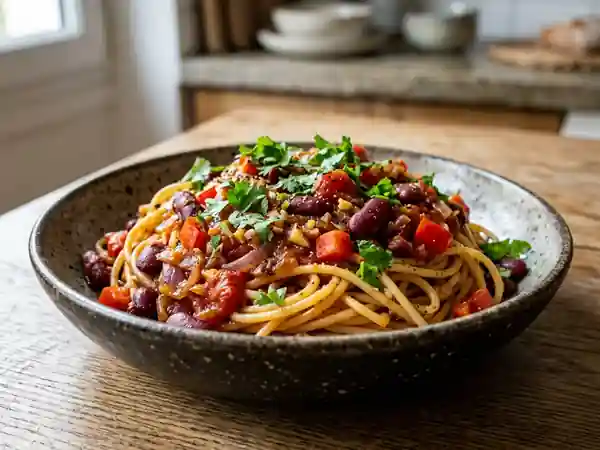 Spaghetti Jerk aux Haricots Rouges - Photo de présentation