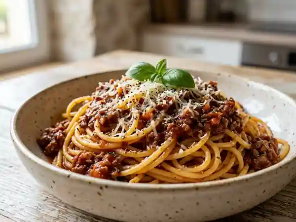 Spaghetti Bolognaise : Sauce Mijotée et Fondante - Photo de présentation