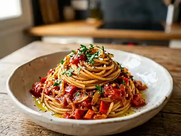Spaghettis à l'Alicantina : Recette traditionnelle espagnole savoureuse - Photo de présentation