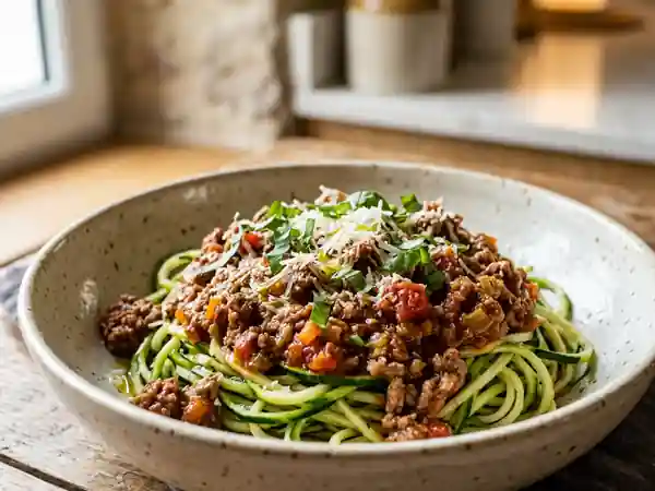Spaghettis de courgettes à la bolognaise fondante - Photo de présentation