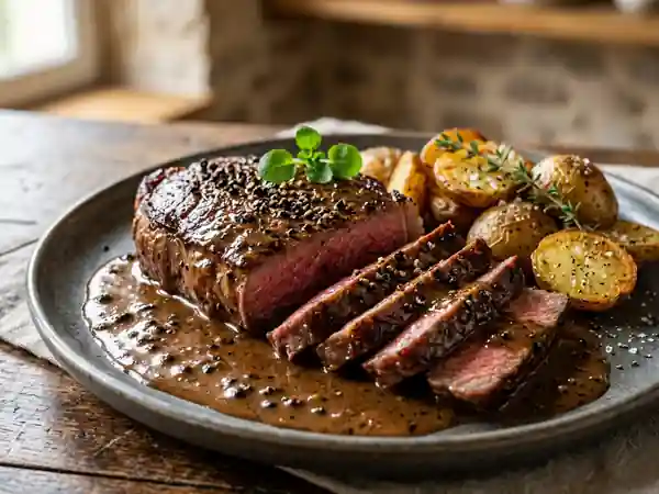 Steaks au poivre noir et Cognac - Photo de présentation