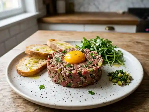 Steak tartare au couteau fondant - Photo de présentation