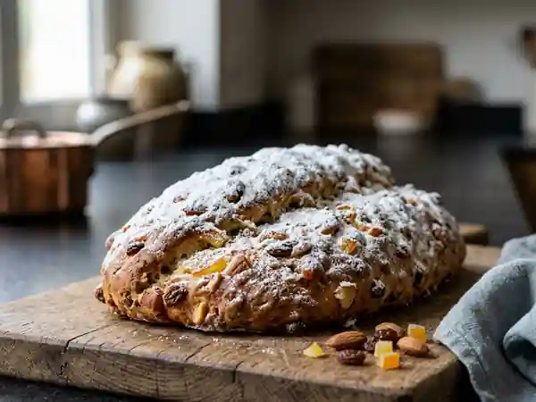 Stollen rhénan : brioche de Noël aux fruits confits - Photo de présentation