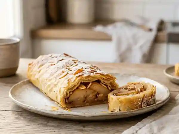 Strudel aux poires et amandes croustillantes - Photo de présentation