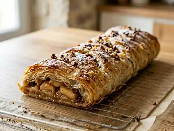 Strudel aux pommes croustillant et fondant - Photo de présentation