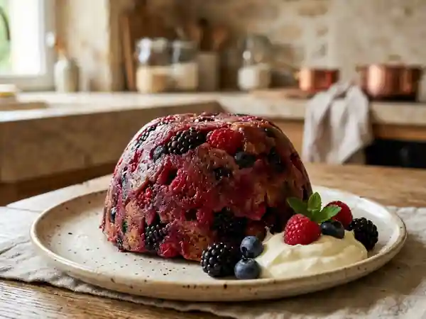Summer Pudding fondant aux fruits rouges - Photo de présentation