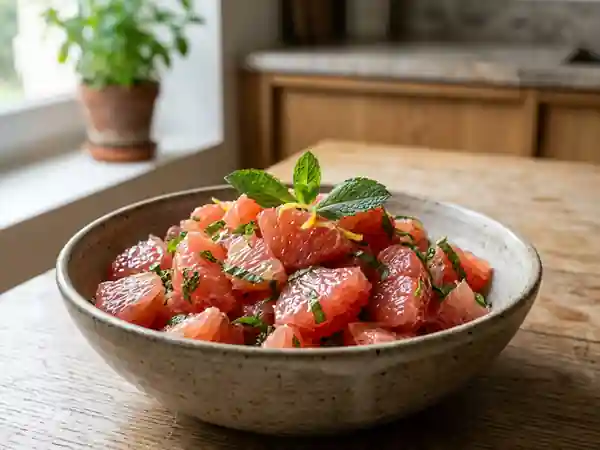 Suprêmes de pomelo acidulés à la menthe - Photo de présentation
