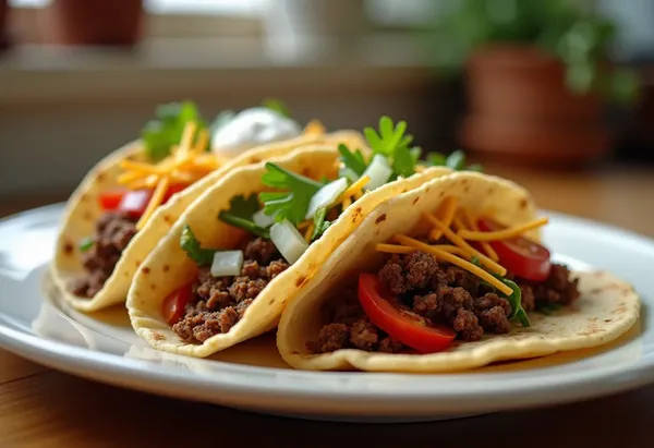 Tacos de bœuf à la mexicaine : recette savoureuse et facile