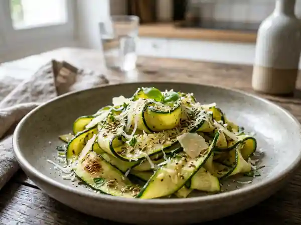 Rubans de courgettes fondants à l'anis vert - Photo de présentation